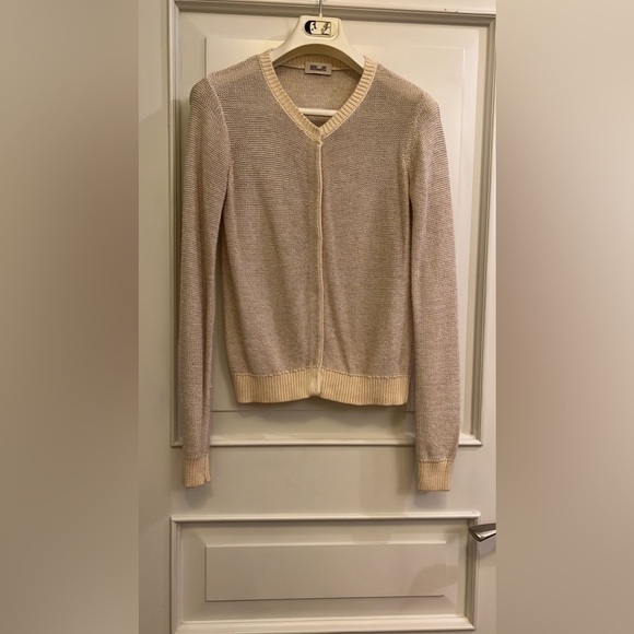 BAUM UND PFERDGARTEN Cream V-Neck Cardigan Sweater - Picture 1 of 7